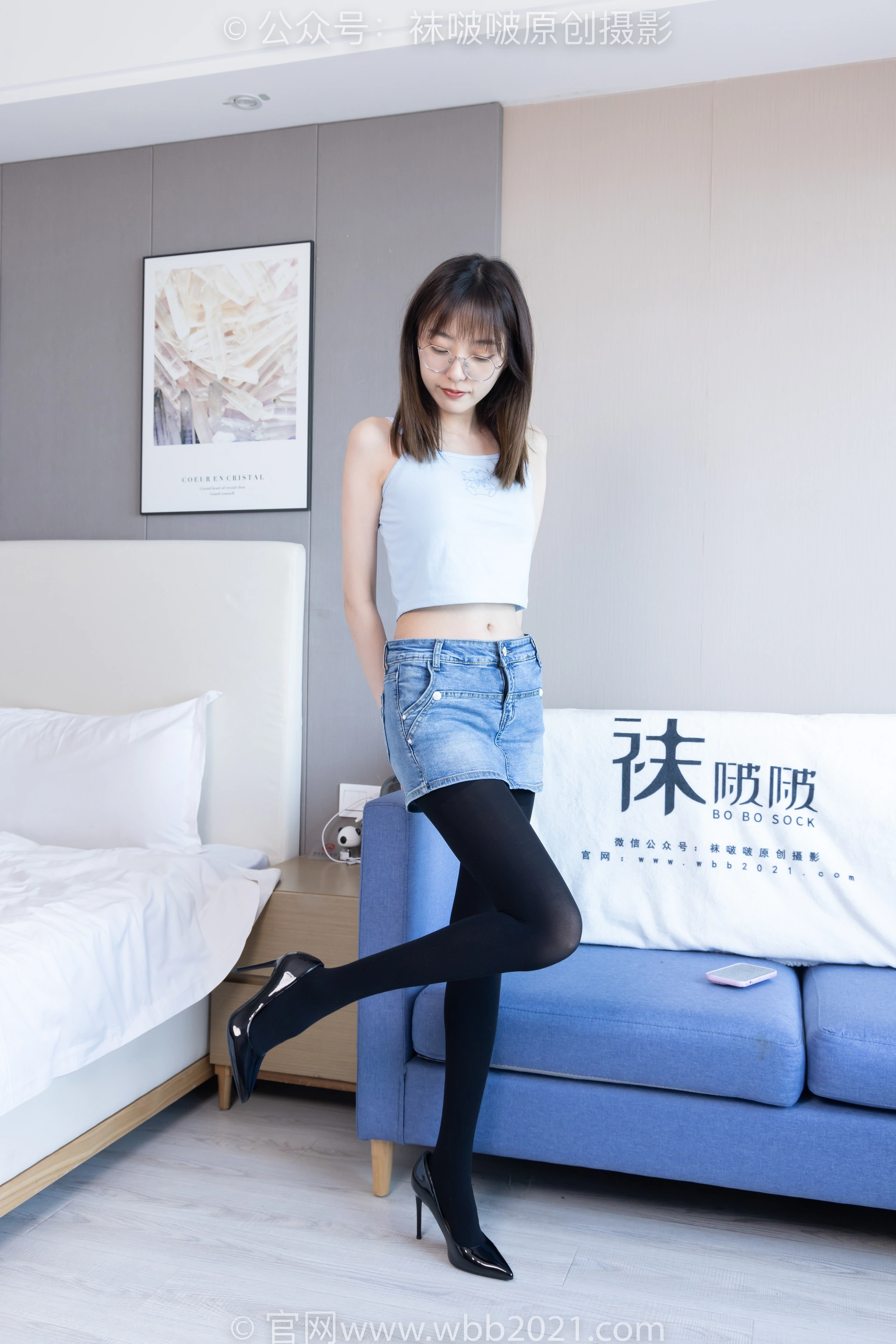 [BoBoSocks袜啵啵] NO.385 稚予-高跟鞋、皮鞋、运动鞋、厚黑丝、吊带豹纹黑丝、白棉袜（超长花絮版） 2